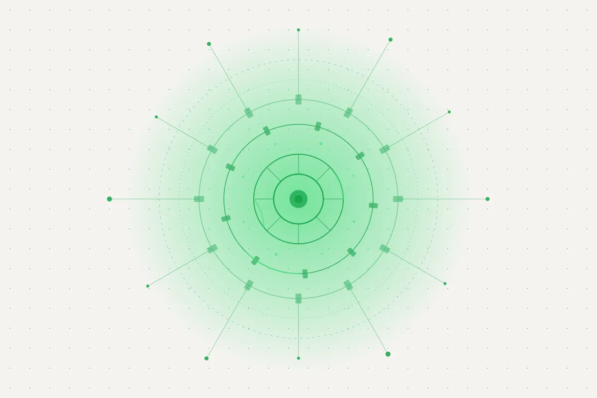 Abstract illustration of a go-to-market engine being built from the ground up